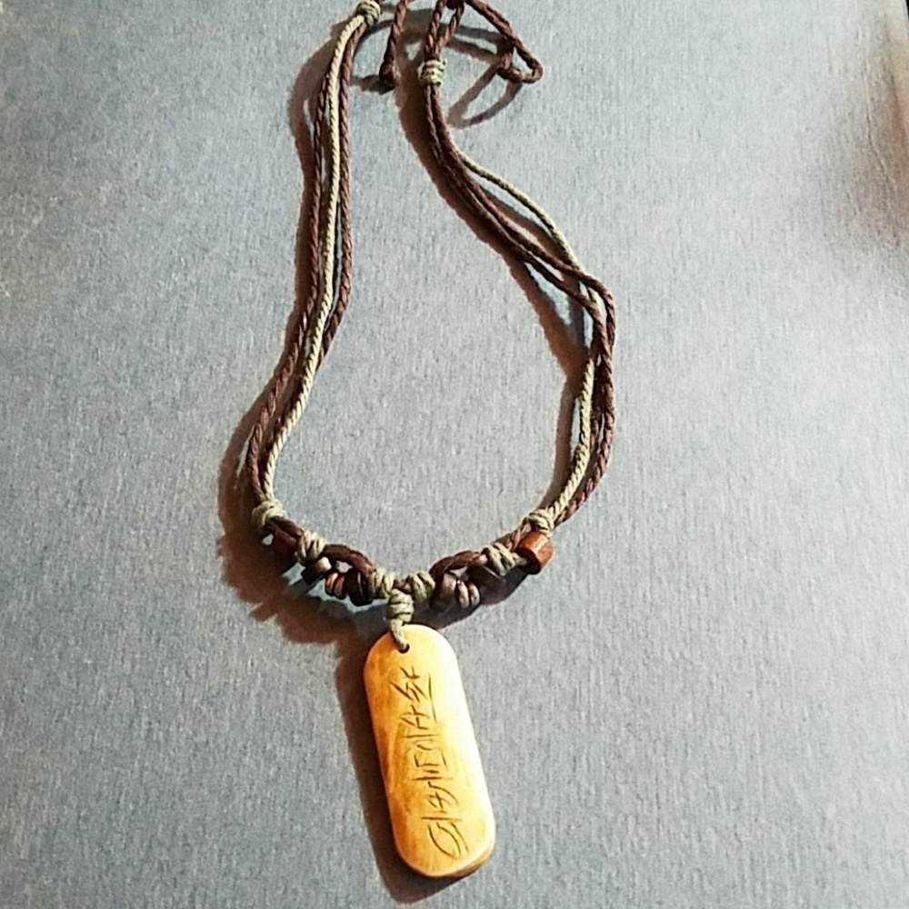 Natural Beaded Adjustable Necklace Handmade